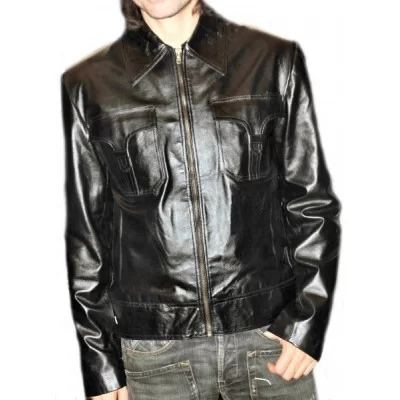 Blouson homme agneau noir modèle Felix