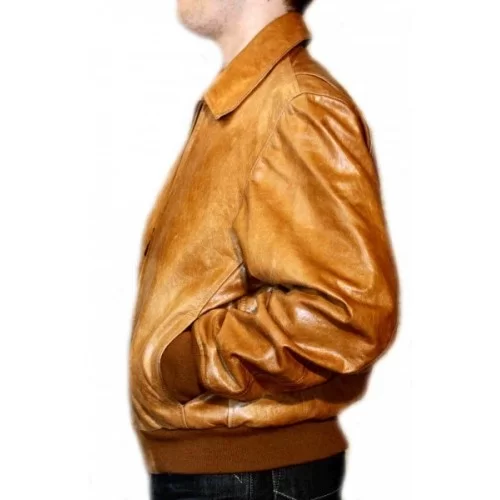 Blouson en vachette camel finition vintage modèle Cliff