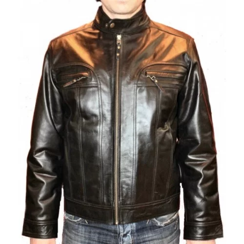 Blouson modèle Bill vachette couleur noire