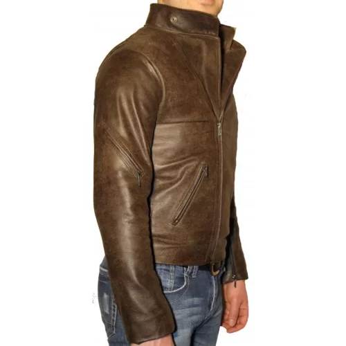 Blouson cuir homme vachette marron modèle Ben