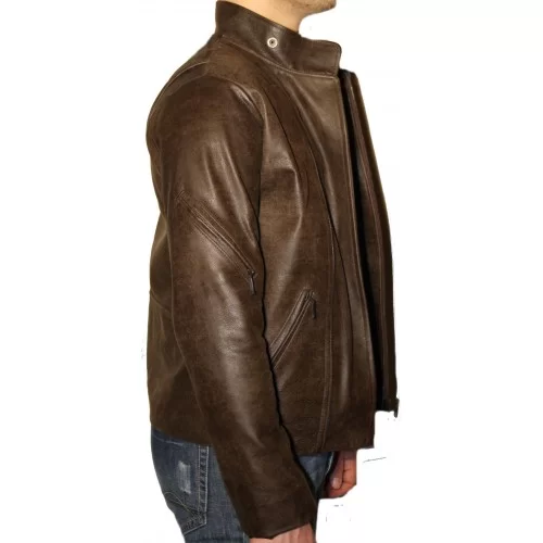 Blouson cuir homme vachette marron modèle Ben