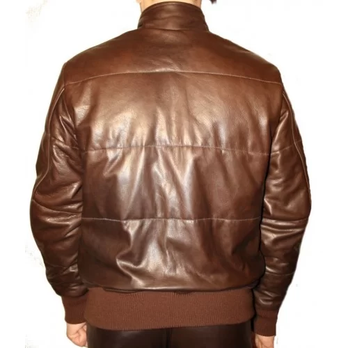 Blouson type doudoune en couleur marron modèle Dave