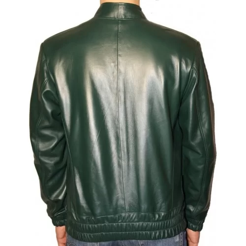 Blouson modèle Manuel en agneau vert