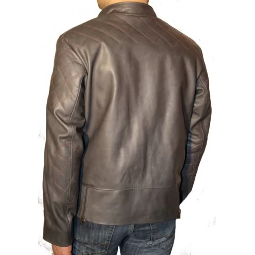 Blouson en vachette sauvage grise modèle Reeve