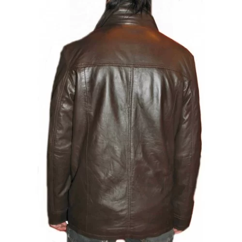 Veste modèle Florent en agneau couleur marron