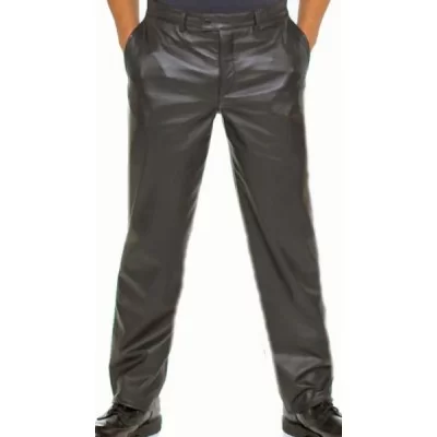 Pantalon homme cuir modèle Francis agneau noir