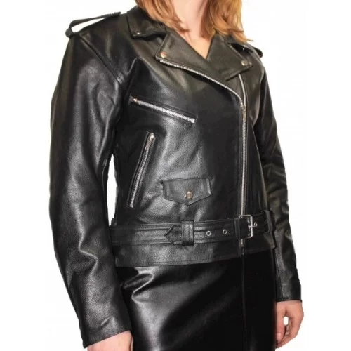 Blouson perfecto femme vachette noire modèle Perfecta