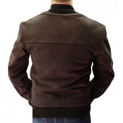 Blouson cuir homme daim modèle Teddy