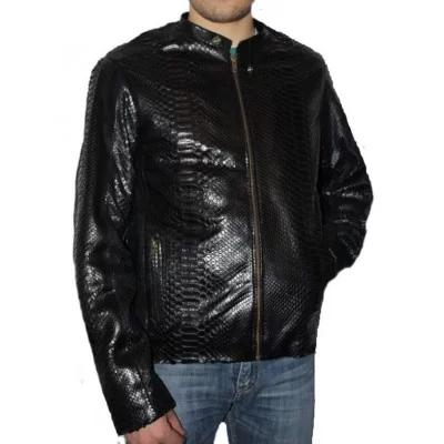 Blouson en python véritable couleur noir modèle Boabe 