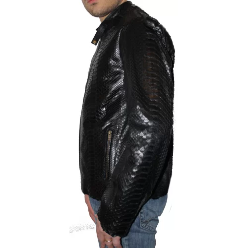 Blouson en python véritable couleur noir modèle Boabe 