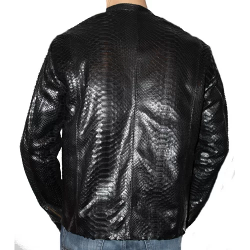 Blouson en python véritable couleur noir modèle Boabe 