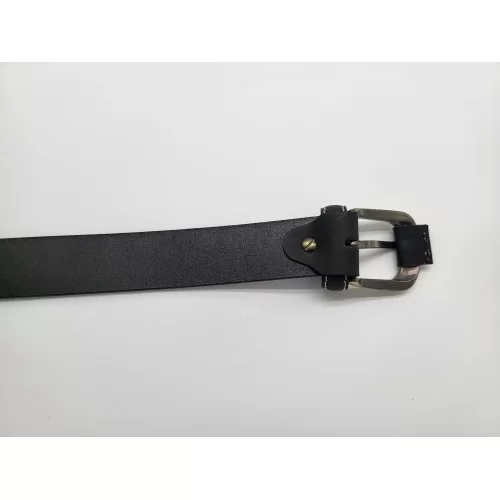 Ceinture en cuir de buffle veritable couleur noire