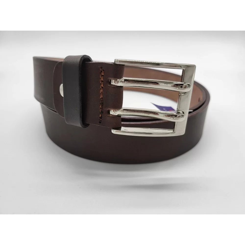 Ceinture homme en cuir de buffle véritable couleur marron