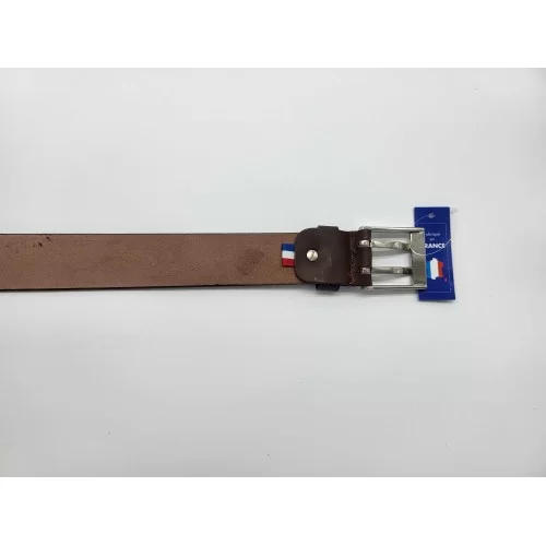 Ceinture homme en cuir de buffle véritable couleur marron