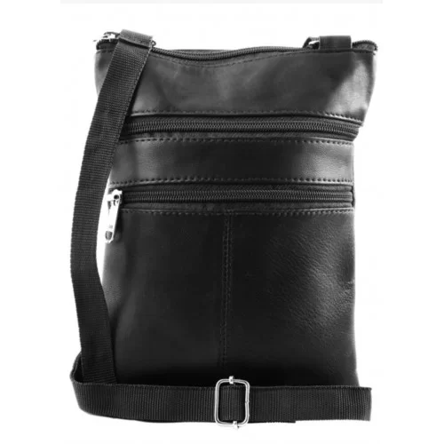 Sac a bandoulière en agneau véritable noir