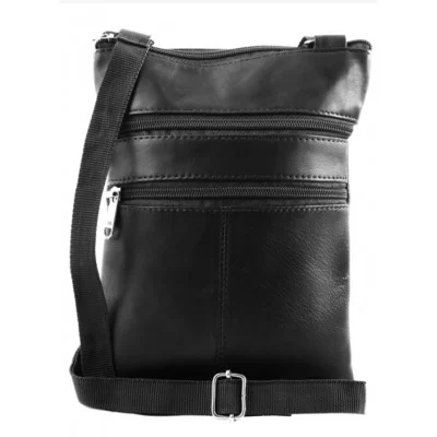 Sac a bandoulière en agneau véritable noir