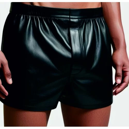 Boxer court un cuir agneau caleçon ceinture élastique homme élastiqué modèle Rarire