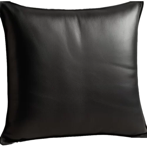 Coussin ou oreiller en cuir agneau 50 x 50 cm housse