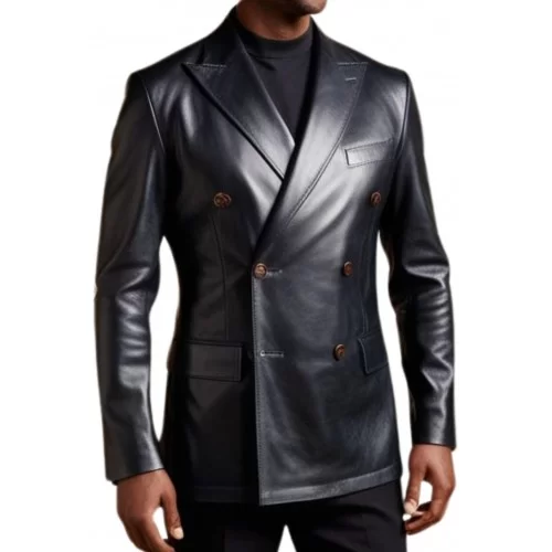 Veste croisée cuir Blazer homme modèle Lasso