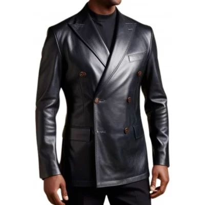 Veste croisée cuir Blazer homme modèle Lasso