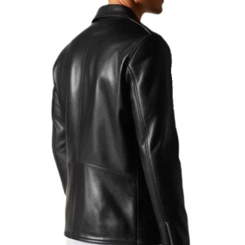 Blouson perfecto agneau plongé noir et devant côté en peau de crocodile véritable modèle Diralo