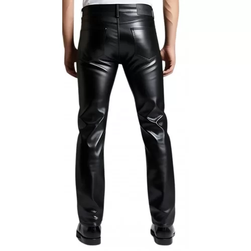 Jeans en cuir homme cuir agneau noir modèle Gardin