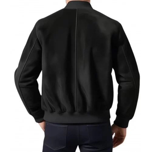 Blouson cuir homme en agneau velours noir modèle Irisa