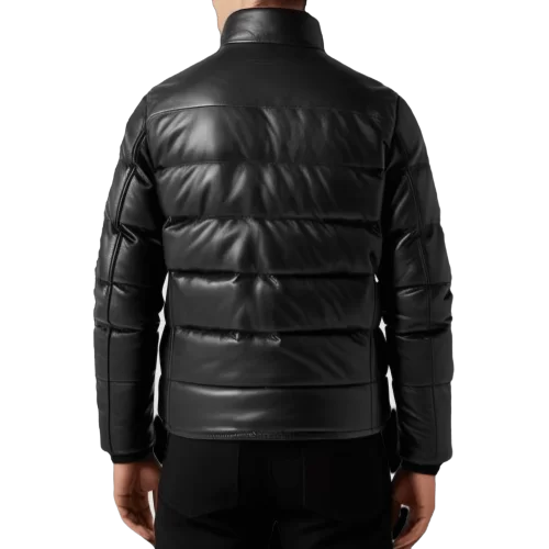 Blouson doudoune homme cuir agneau modèle Tarik