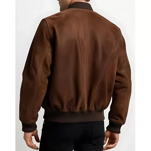 Blouson teedy homme en agneau velours marron modèle Rixe