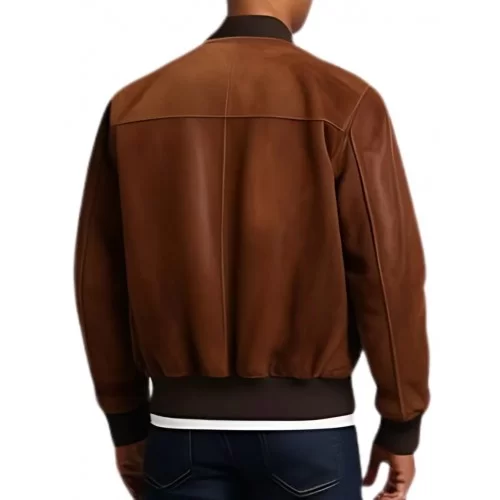 Blouson teedy homme en agneau velours marron modèle Paulia