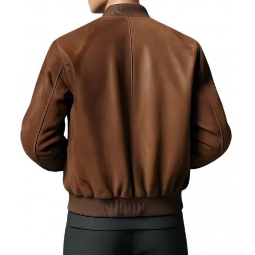 Blouson teedy homme en agneau velours marron modèle Robert