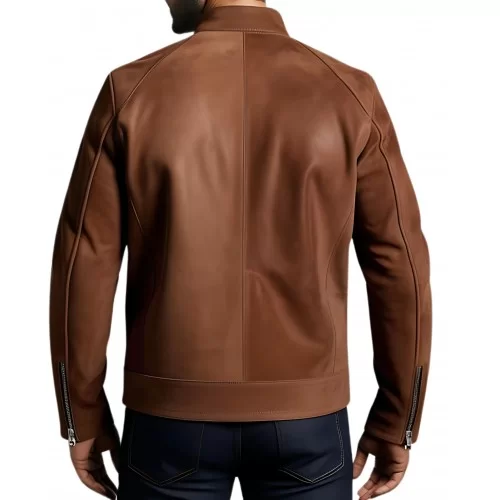 Blouson daim homme en agneau velours marron modèle Rixe