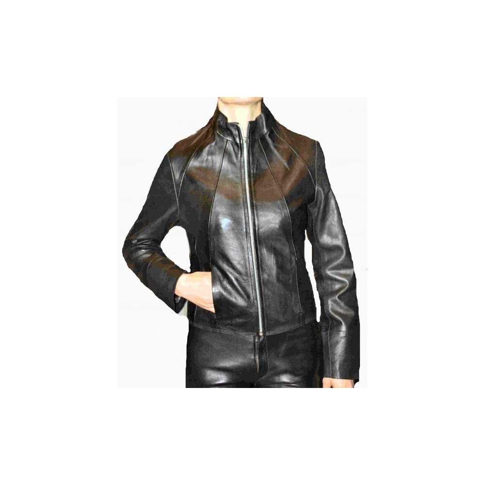 Blouson Femme Cuir Agneau Plonge Rouge Modele Janie Fabrication Francaise Sur Mesure Haut De Gamme A Prix Bas