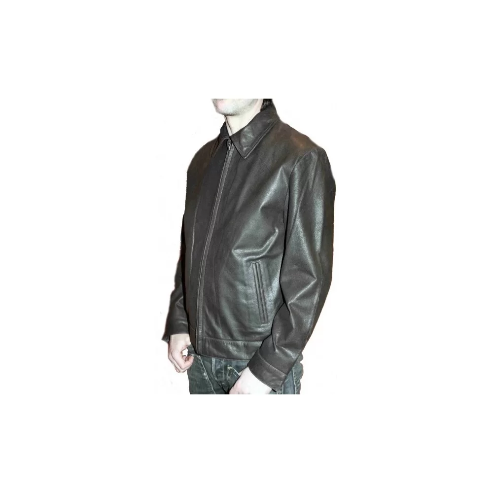 Blouson modèle Roland en vachette couleur noire