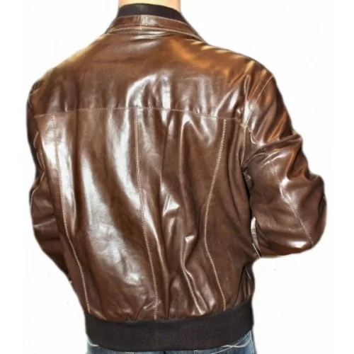 Blouson type teedy modèle Luigi vachette vintage marron