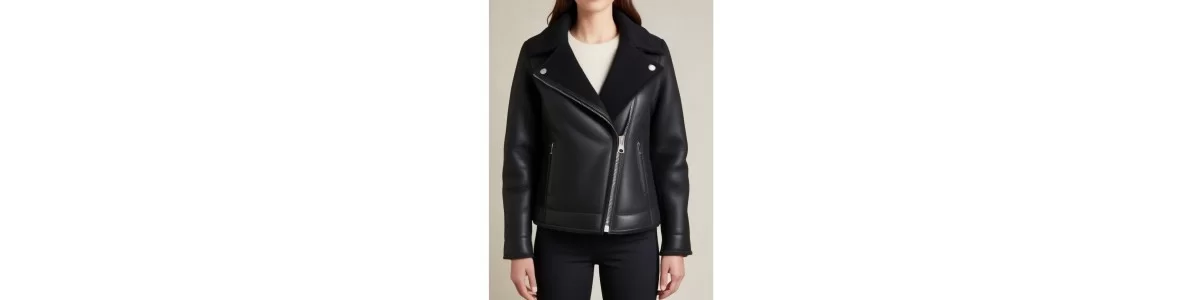 Blouson peau lainée femme/ Bombardier cuir